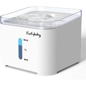 Cat Drinking Water Fountain, LED Automatic Pet Water Dispenser with Water Level